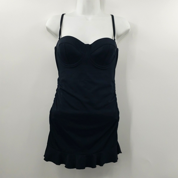 Seafolly black onepiece swimwear size 8 - Picture 1 of 6